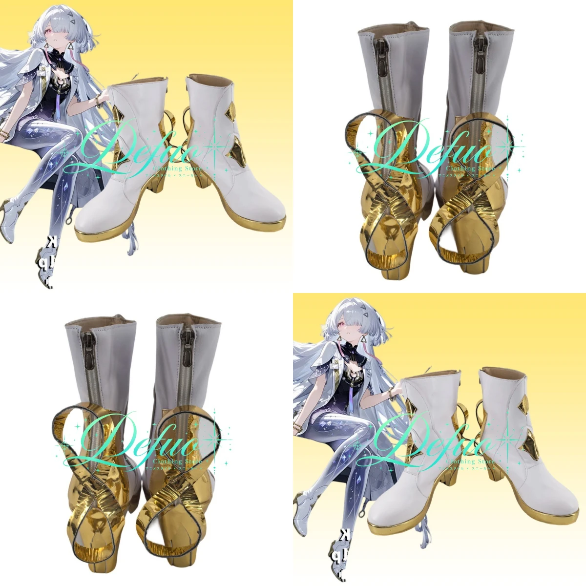 Game Character Morning Cosplay Shoes Custom Boots Anime Convention Stage Performance Handmade Footwear for Roleplay Events