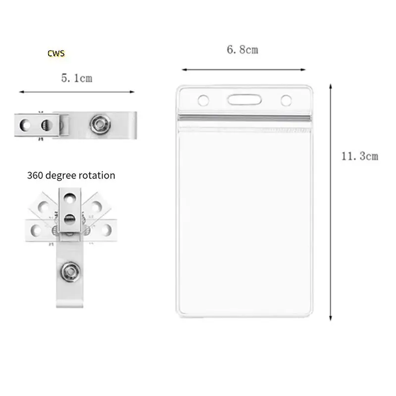 Funda para tarjeta de trabajo de identificación, soporte para tarjeta de identificación con nombre y cordón retráctil para carrete de insignia
