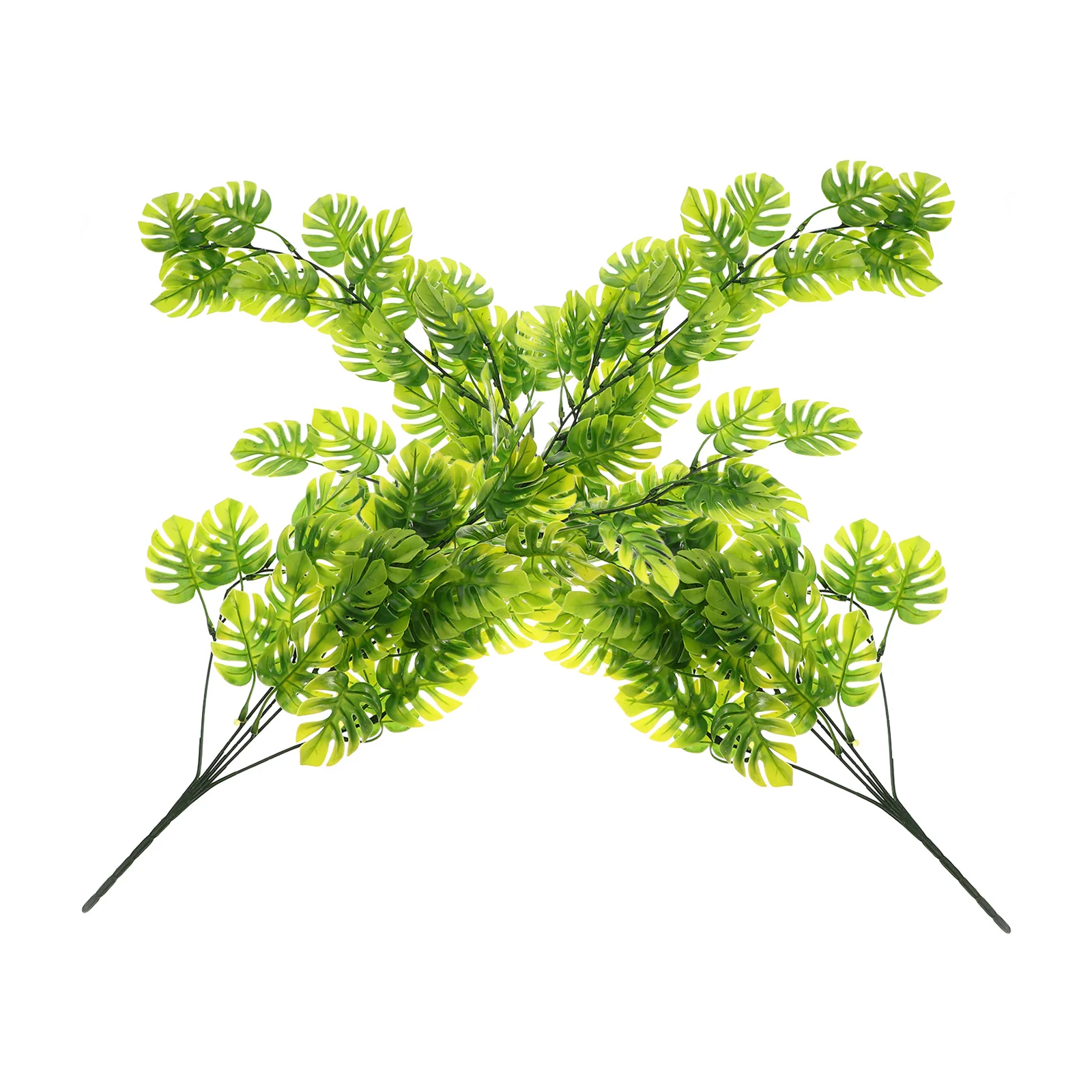 

2Pcs Fake Hanging Plants Monstera Artificial Rattan Wall Decor Green Leaf Vine Home Decor Hanging Rattan Plant
