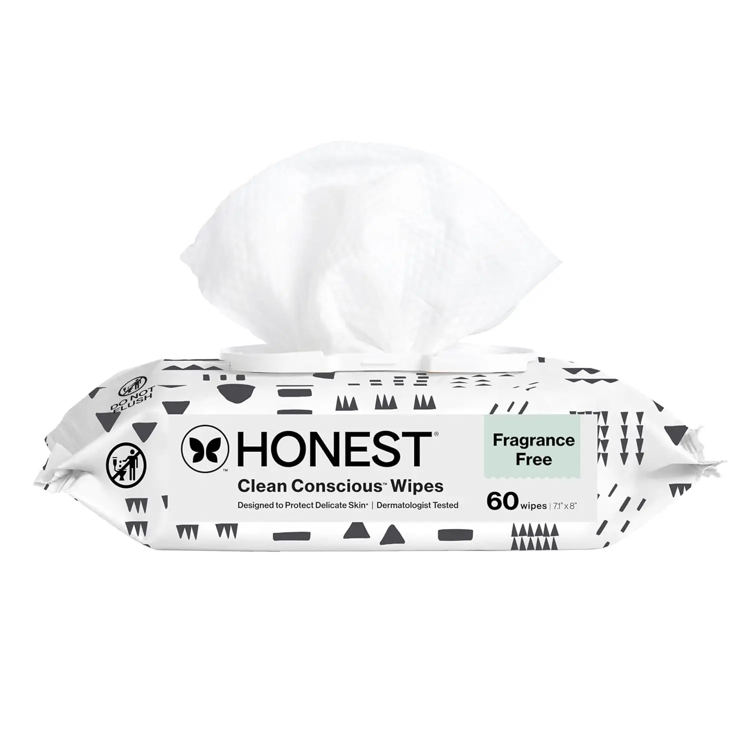 

Hypoallergenic Baby Wipes for Sensitive Skin, 60 Count - Gentle, Fragrance-Free & Compostable