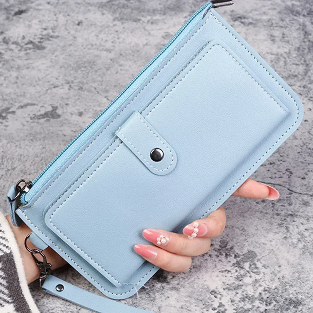 Wallet Slim RFID Blocking Card Holder Minimalist Leather Wallets for Women Zip Around Wallet Clutch Purse Butterfly Pattern