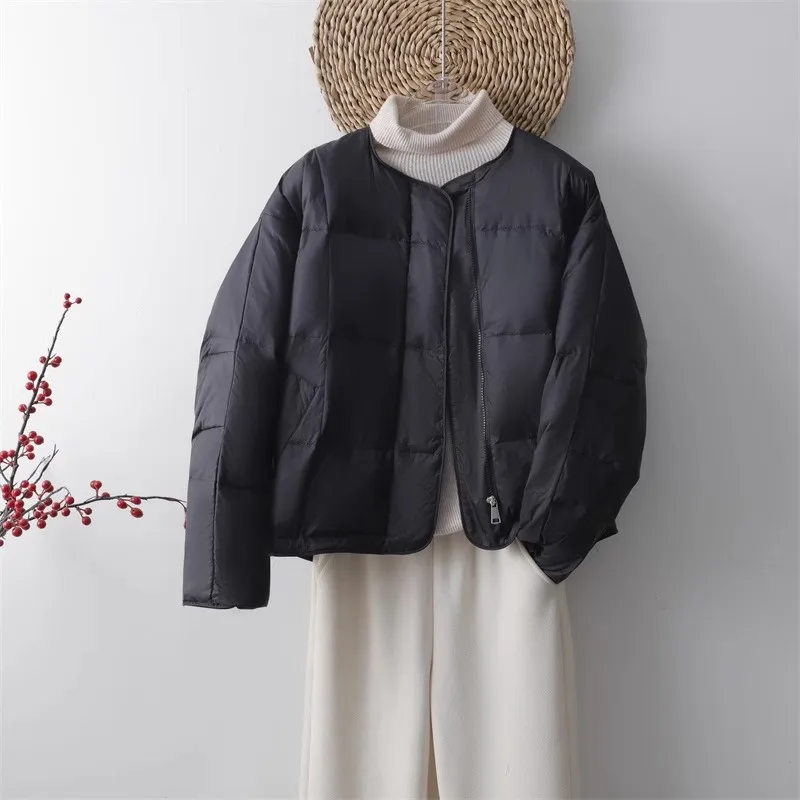 Women's Clothing Fashion age-reducing round neck short down coat Winter New NO.7