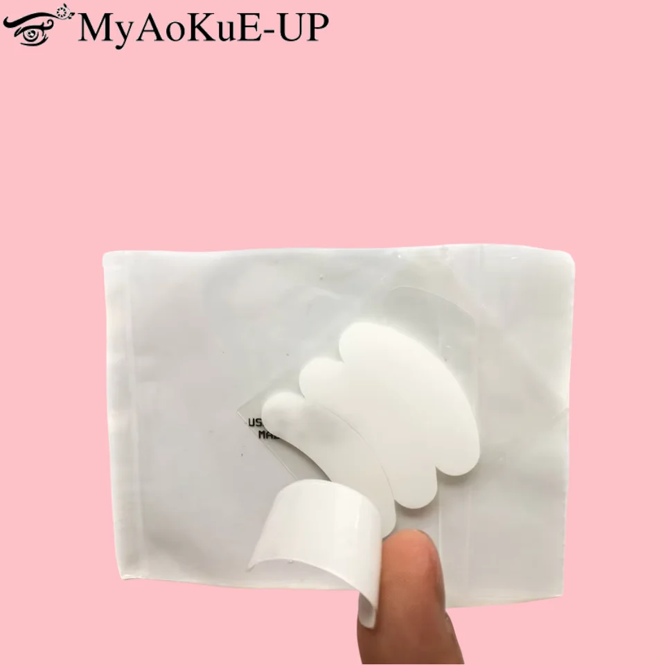 Paquete de 10/20/40/60 parches de silicona 3d para pestañas, almohadilla transparente para ojos, pegatinas para pestañas postizas suaves de lujo, herramienta de maquillaje para extensión de pestañas