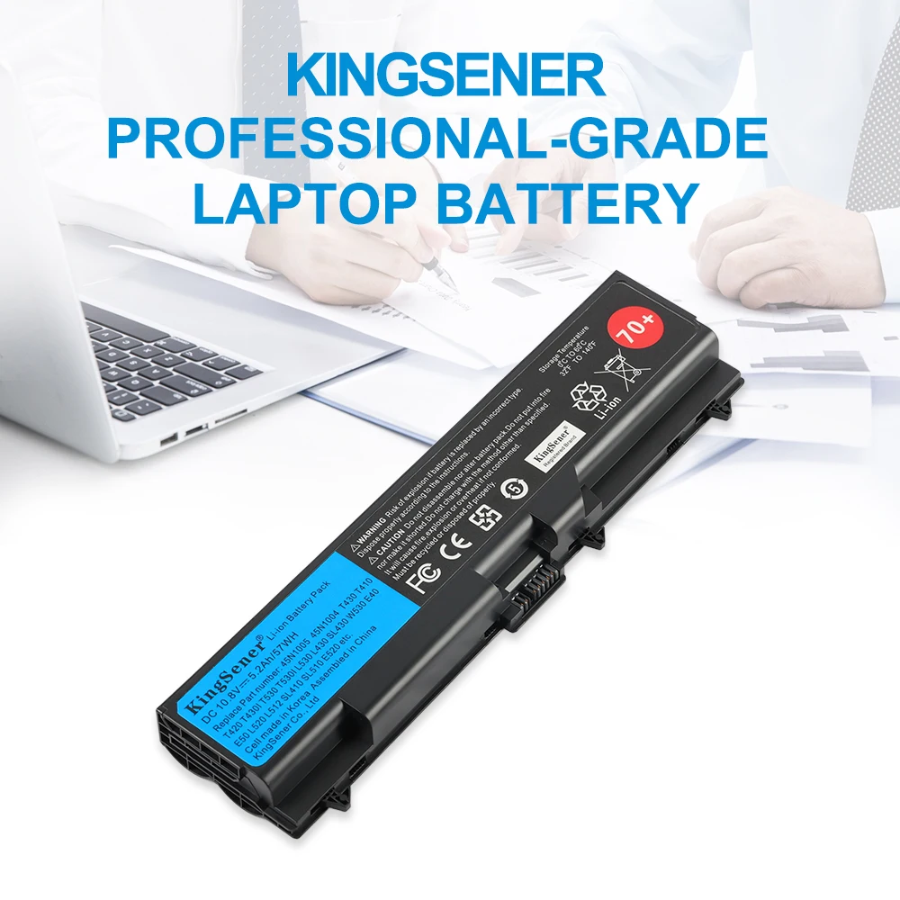 KingSener Laptop Battery for Lenovo ThinkPad SL410 SL410K SL510 E40 E50 E420 T510 W510 L412 T420 T410 T510 L510 L420 L521 55+