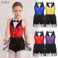 Vestido de patinaje artístico con lentejuelas para niña, gimnasia rítmica, Ballet, danza lírica, pantalones cortos, Ropa de baile moderna para actuación de Jazz latino