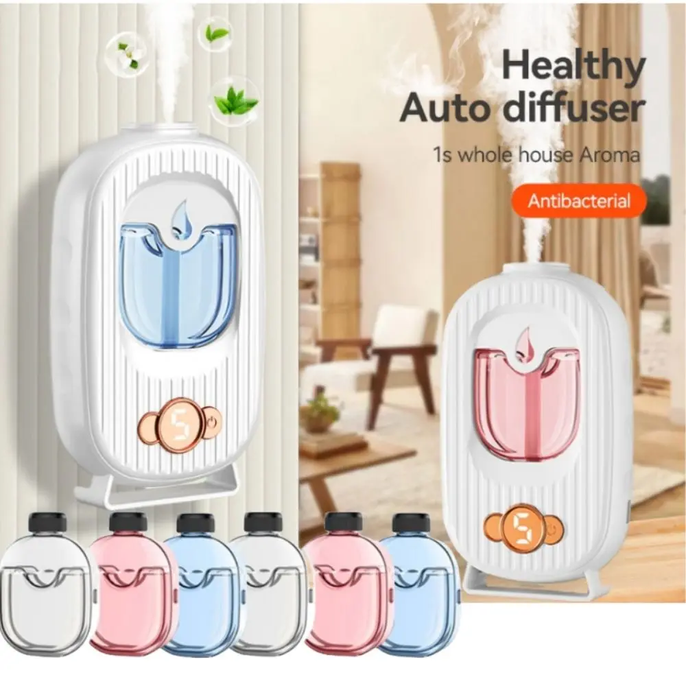 1Pcs 5 Gear Adjustment Aromatherapy Machine Timed Automatic Spraying Fragrance Toilet Deodorizing Diffuser Rechargeable Perfume