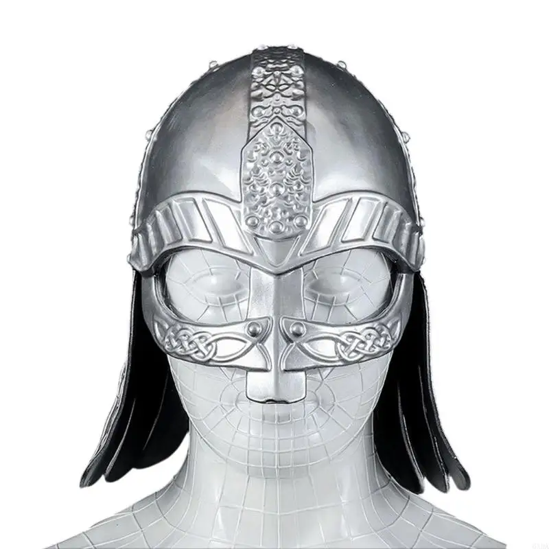Templars Knightes Helmet Renaissances Medieval Crusader Costume Half Face Mask 6XDA