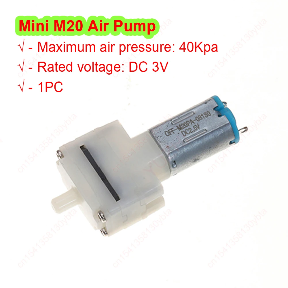 Mini M20 Diaphragm Air Pump DC 3V 3.7V Oxygen Pump 40KPA Pressure Air Pump