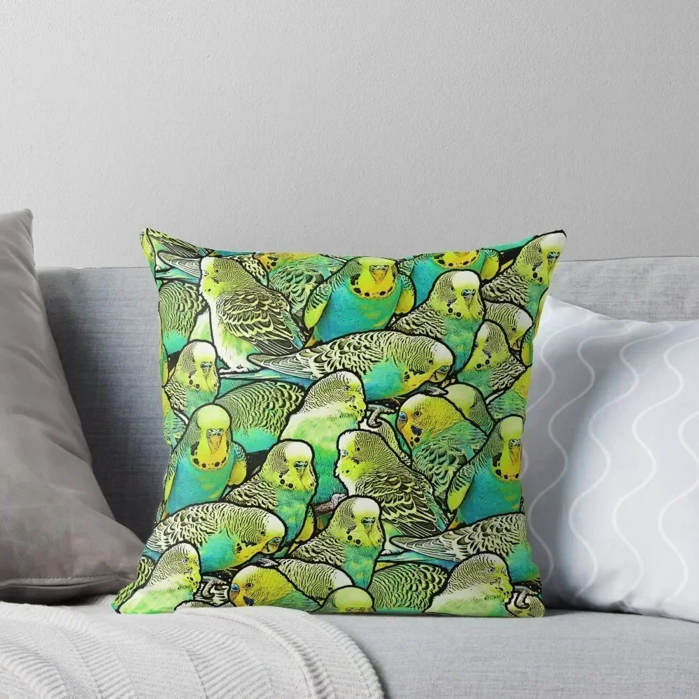 

Budgie Pattern Throw Pillow Pillow Decor Marble Cushion Cover Christmas s Covers Couch Pillows pillow