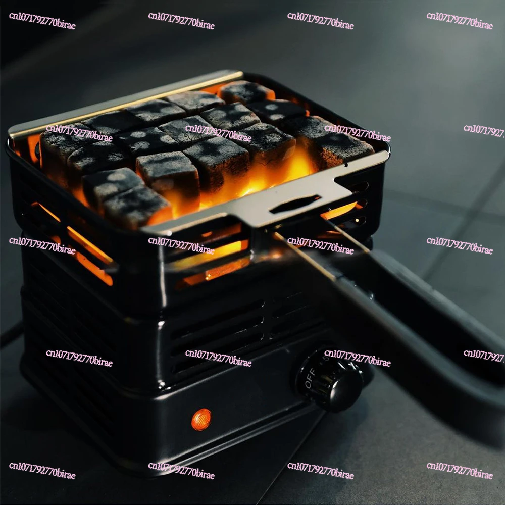 

Charcoal Burner Electric Carbon Square Coconut Shell Burner Basket, Electric Heating Furnace