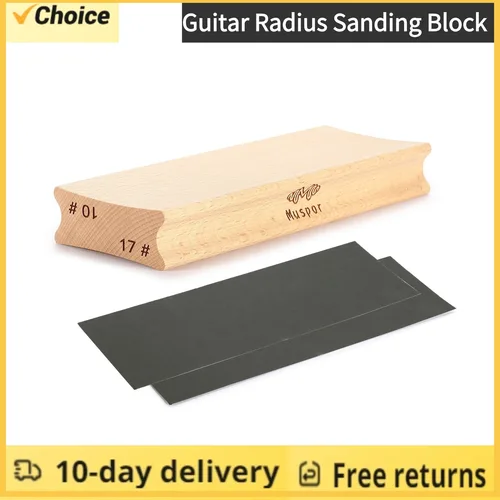 Imagen 1 del producto Bloque de lijado de radio de guitarra, herramienta de Luthier de haz de lijado de madera bidireccional para diapasón de nivelación de trastes