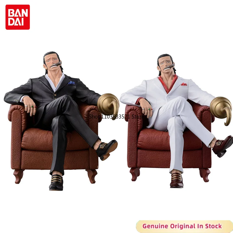 BANDAI Original Anime ONE PIECE Sir Crocodile Sitting Posture Sofa CREATOR Character Action Model Desktop Ornaments