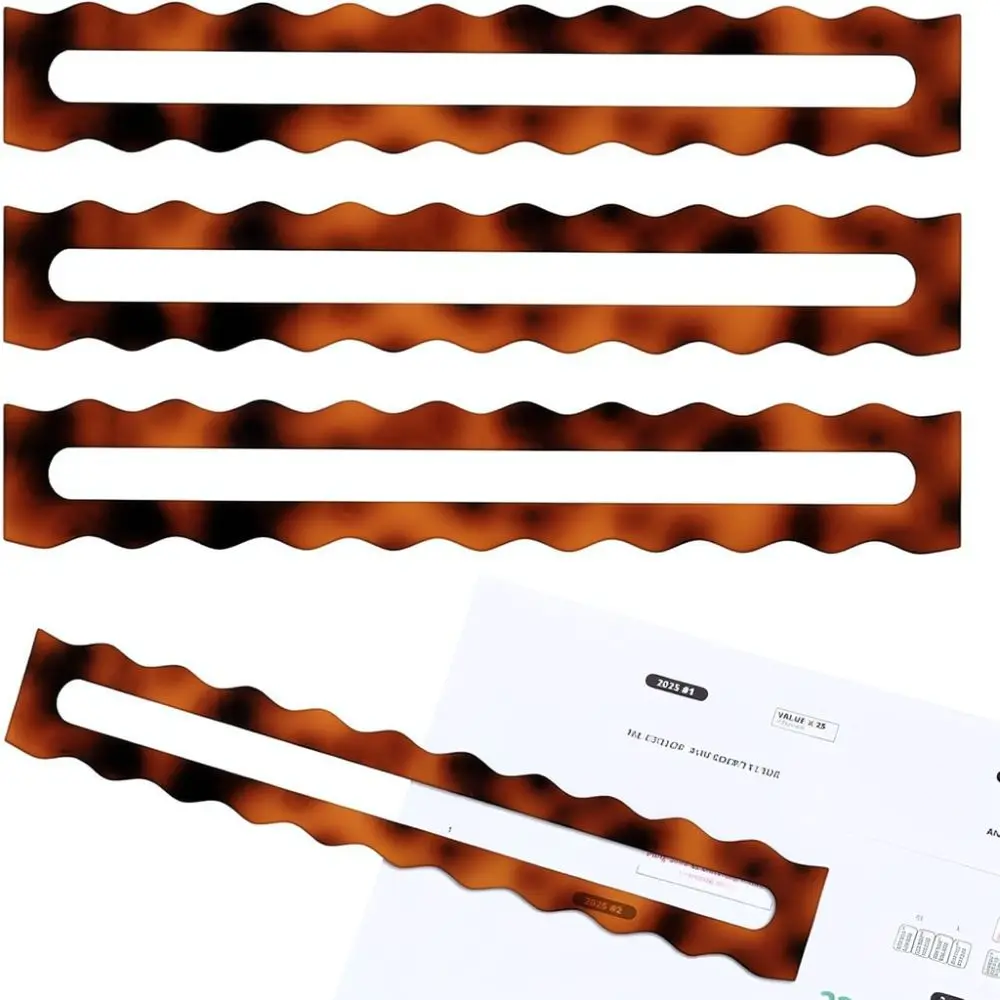 Ergonomic Tortoise Acrylic Reading Tracker Strip For Enhanced Concentration Efficient Text Processing Stationery Tool