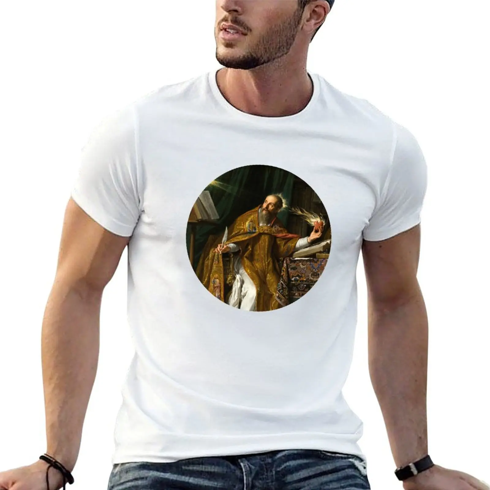 

St. Augustine T-Shirt t shirt men 100% cotton luxury brand man graphic t shirt T-Shirt