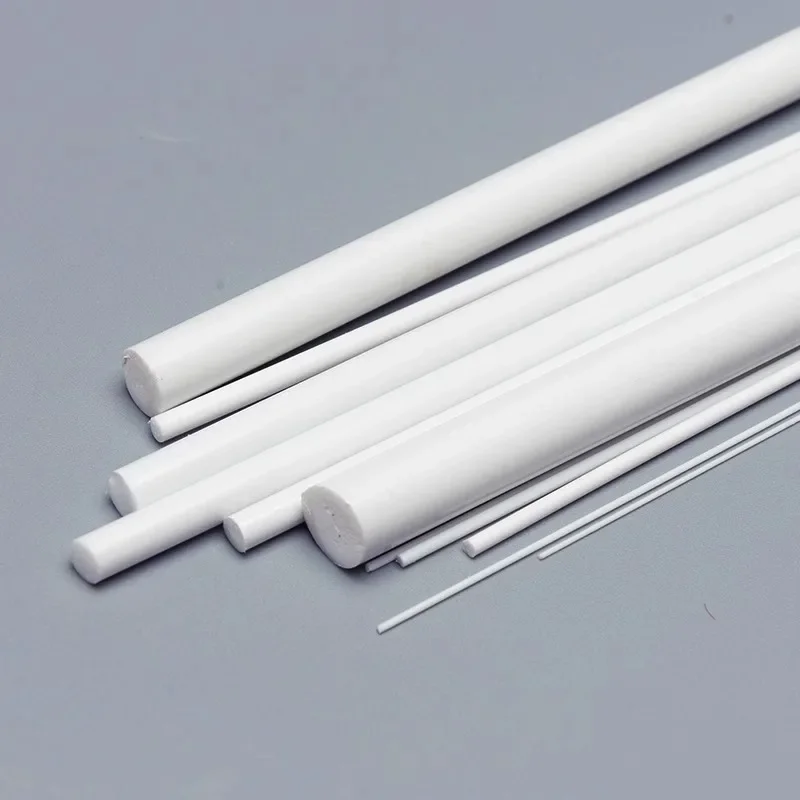 1-50pcs OD 0.5/0.8/1/1.5/2/3/4/5/6/8/10mm White ABS Round Solid Pipe Tube Length 250mm 500mm Plastic Hard Hose DIY Model Crafts