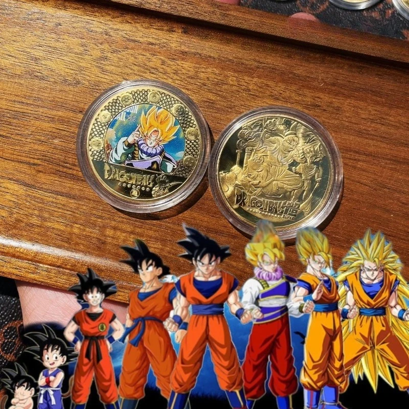 New Dragon Ball Son Goku Vegeta Frieza Maestro Muten Commemorative Coin Creative Personality Collectible Card Metal Coin Gift - view 6