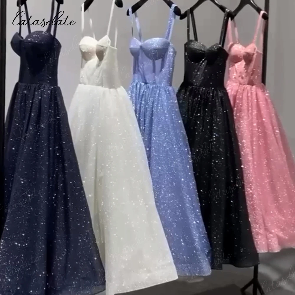 Catasdate Sequins Evening Dress Shiny Prom Dress 2025 Formal Occasion Dress with Sequins Cocktail Party Dress Customized 