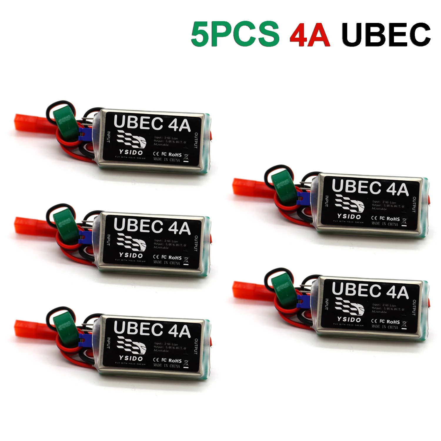 1/3/5 Stück YSIDO 8A 6A 4A UBEC Ausgang 5V/6V/7.4V BEC 2-6S Lipo Spannungsstabilisator für RC Flugzeuge FPV Drohnen Quadcopter