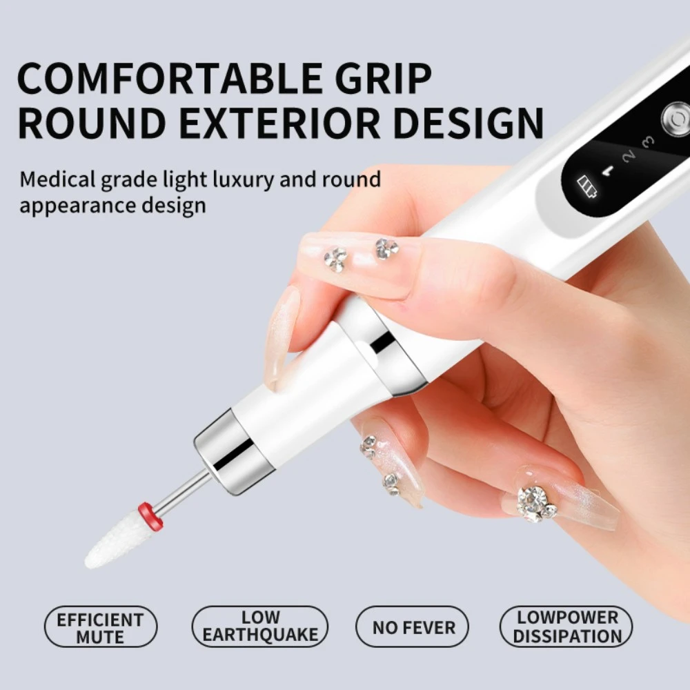 الكهربائية طلاء الأظافر لقمة ثقب الأظافر المهنية طحن تلميع إزالة الجلد الميت الفن الرملي ملف القلم آلة أظافر