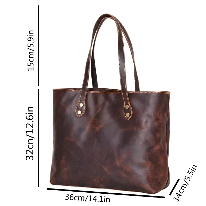 

2024 new leather women tote bag summer handbag cowhide work commuting shoulder bag female large capacity