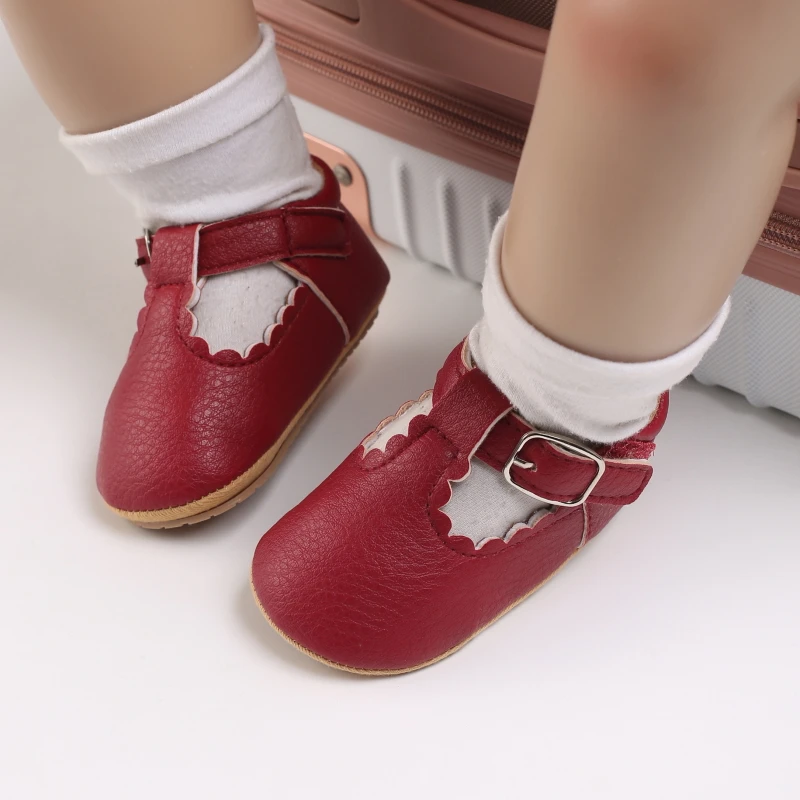 Comfortable Infant First Walkers Casual Crib Shoes Soft Rubber Sole Daily Wear For Newborn Boys Girls 0-18M