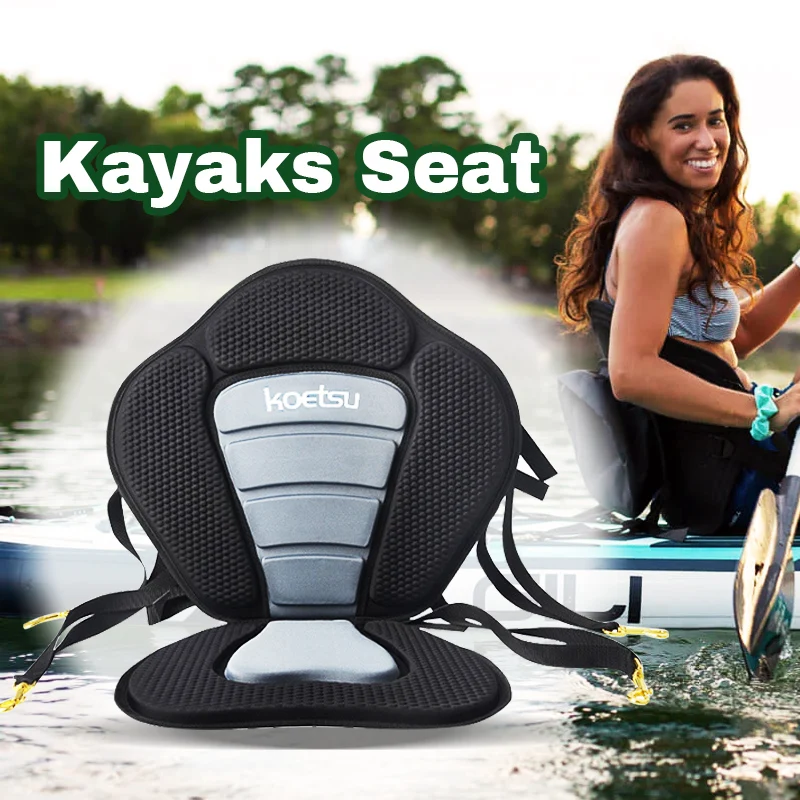 

Padded Kayak Seat with Detachable Backrest Adjustable SUP Paddleboard Seat for Canoeing Fishing Water Sports Durable