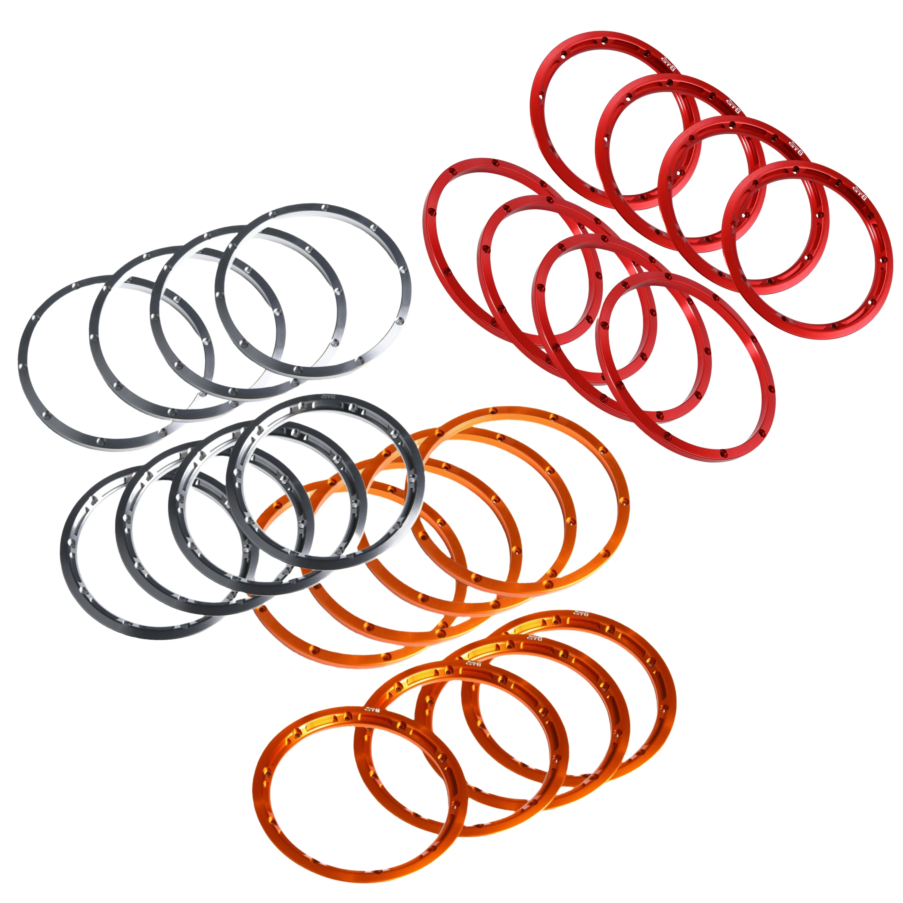 GTBracing Aluminum Metal Wheel Rim Beadlock Pressing Rings for 1/5 RC Car HPI Baja 5B SS 5SC (8pcs/Set)