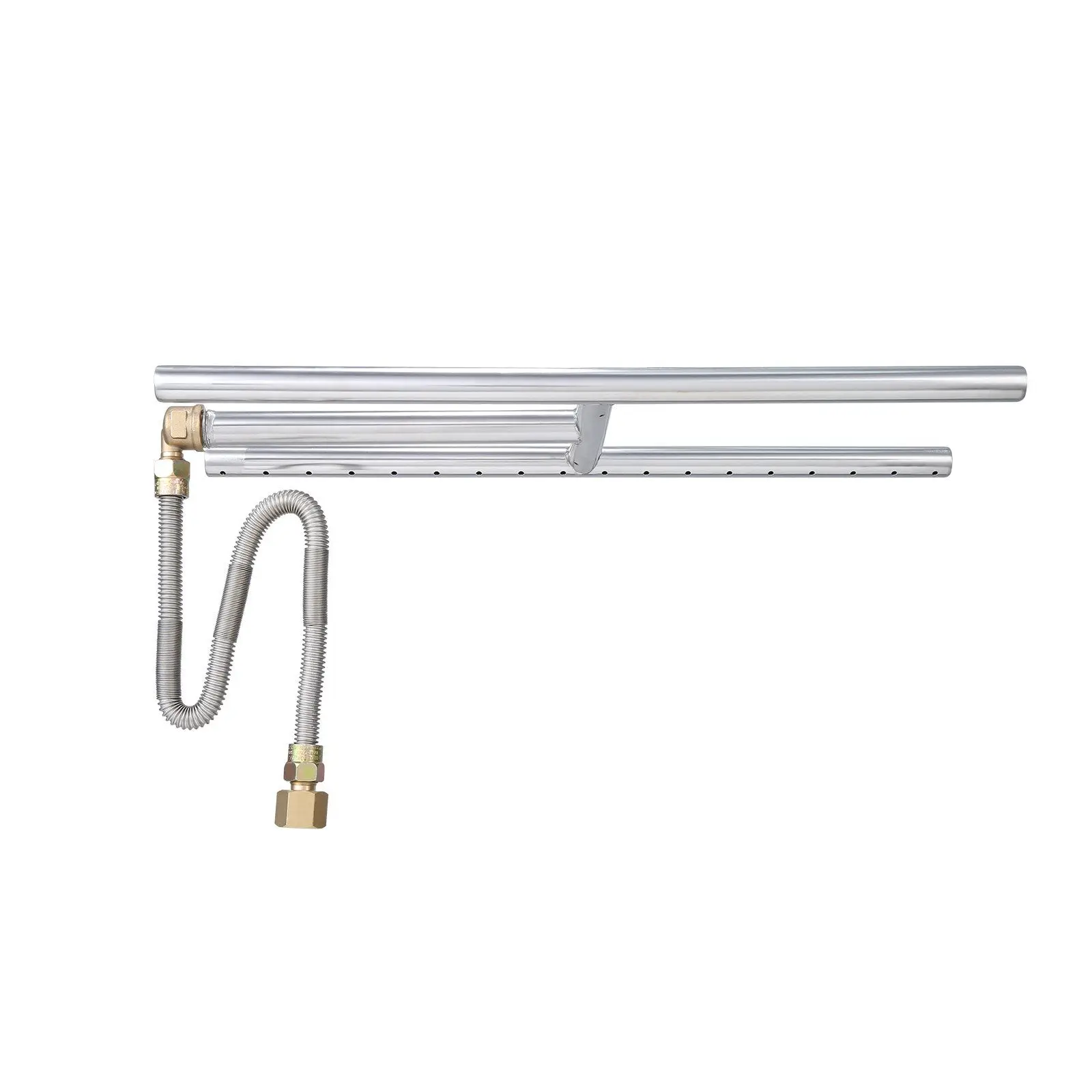 

6"x18" Drop-in Fire Pit Pan – Stainless Steel, H-Burner (90,000 BTU) – Compatible with Natural/Propane Gas – Indoor/Outdoor Use.