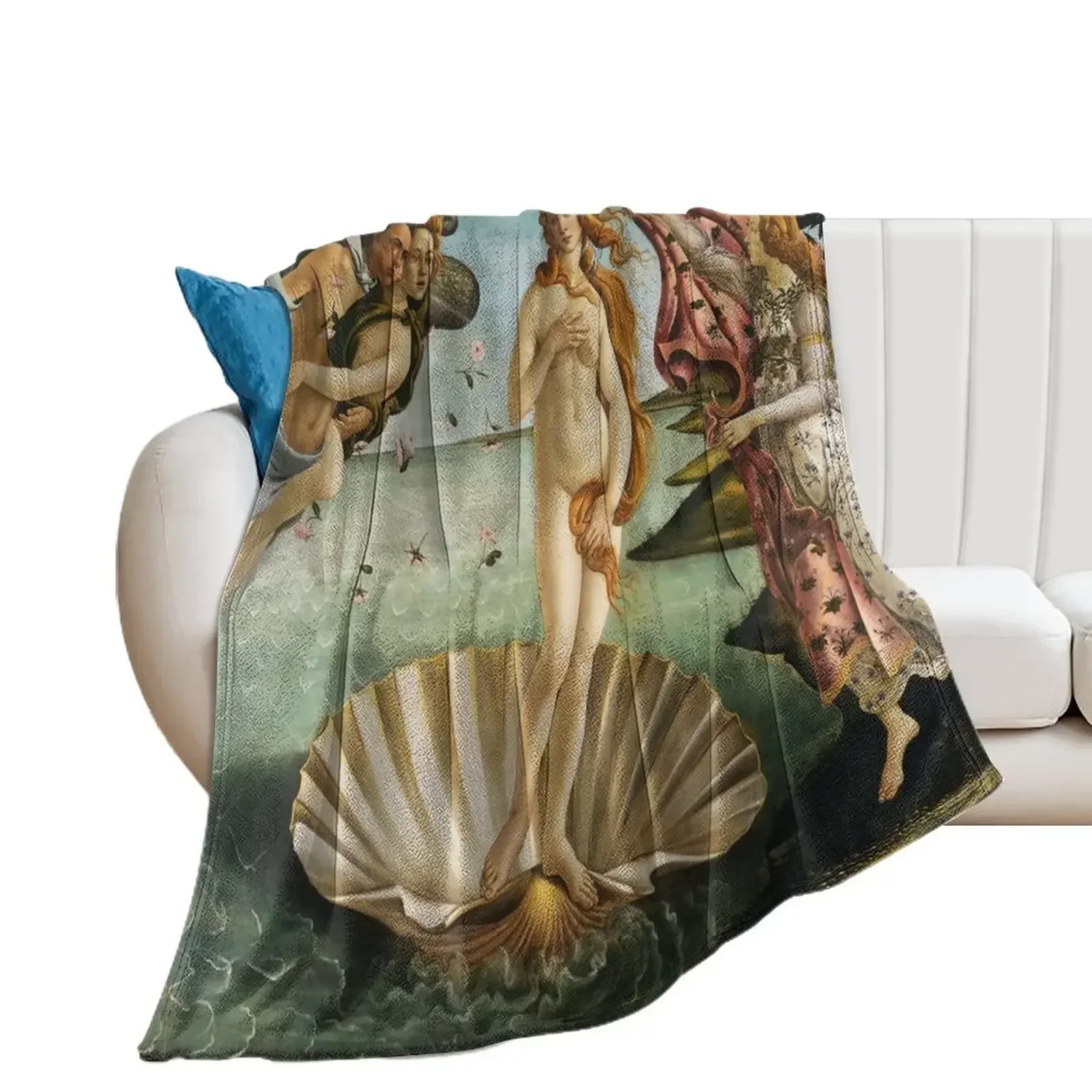 

The Birth of Venus Botticelli Classic Fine Art Throw Blanket Decorative Sofa Hair Personalized Gift Blankets For Baby Blankets