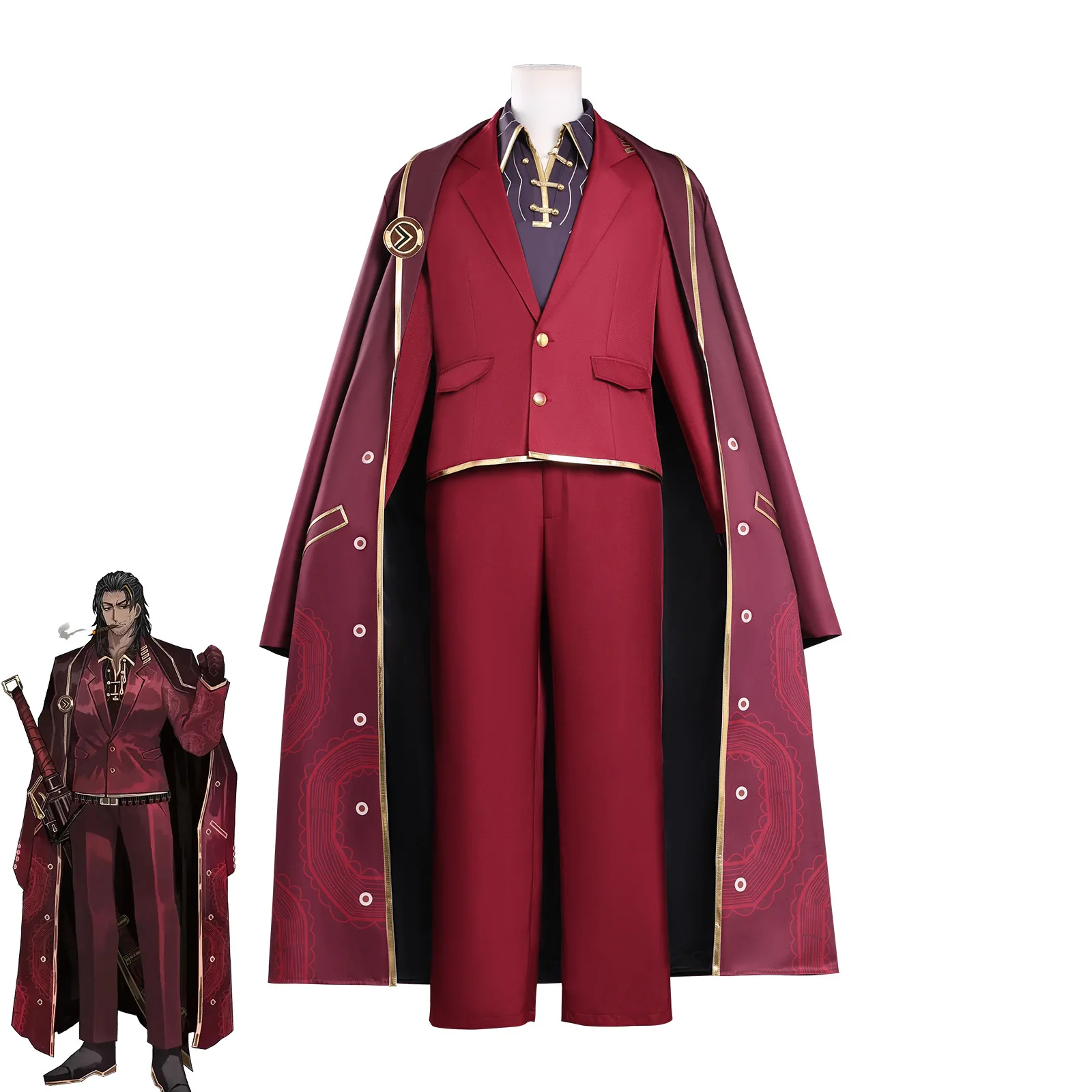 

Hot Limbus Company Lei Heng Cosplay Costume Wig Hat Gloves Anime Character Outfit Halloween Party Carnival Christmas Men Cosplay