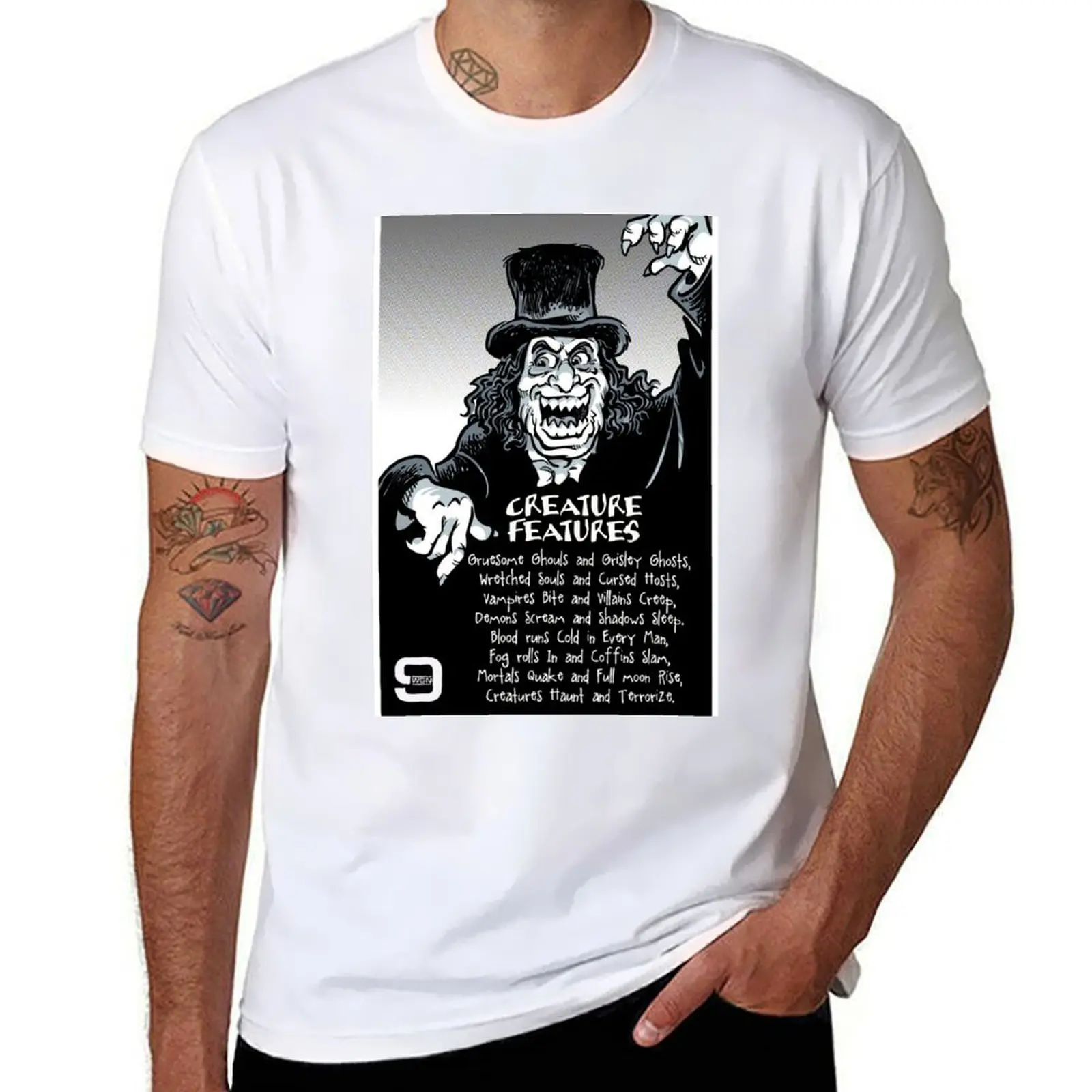 

CREATURE FEATURES T-Shirt black cotton t-shirt plain for man package man t shirts cotton T-Shirt
