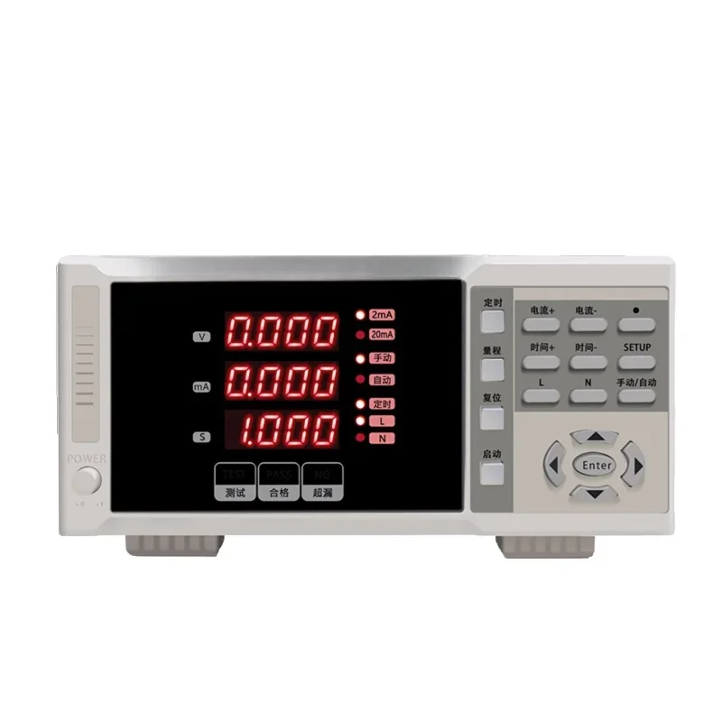 Program-controlled active and passive leakage current tester 250V can be connected to an external voltage regulator