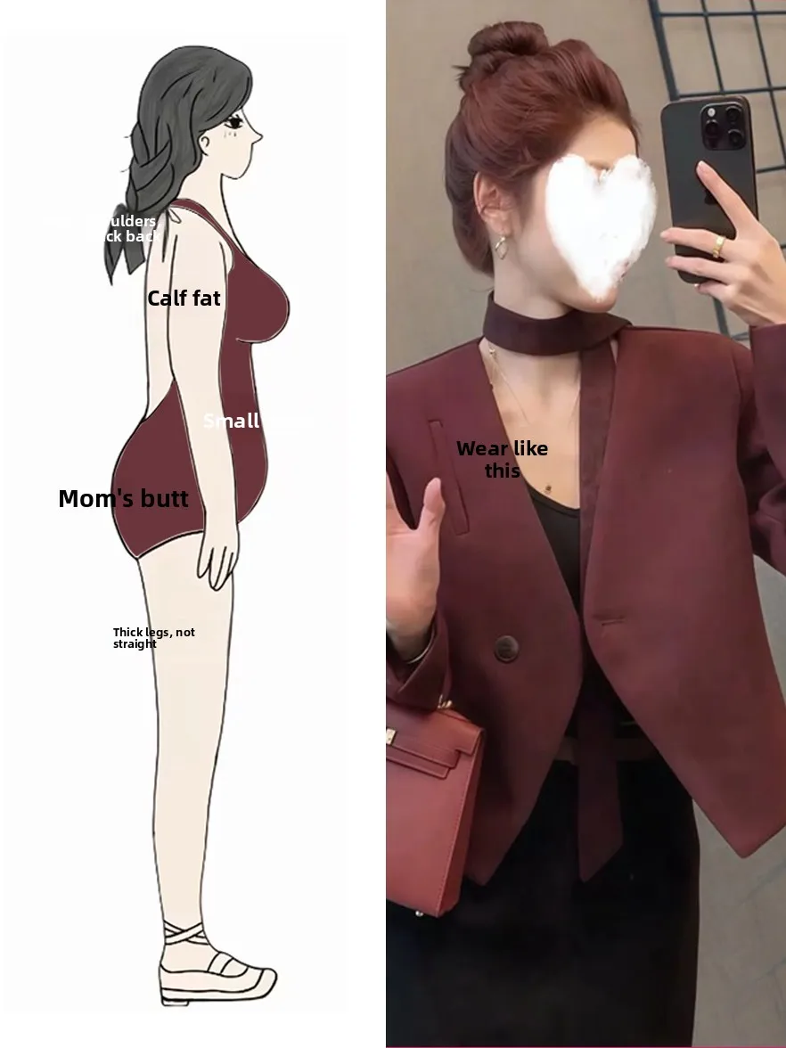 

Korean Sle Sweet Autumn Winter Women's One Button Design Casual Suit Skirt Set Two Piece Ensemble Faionable Ele