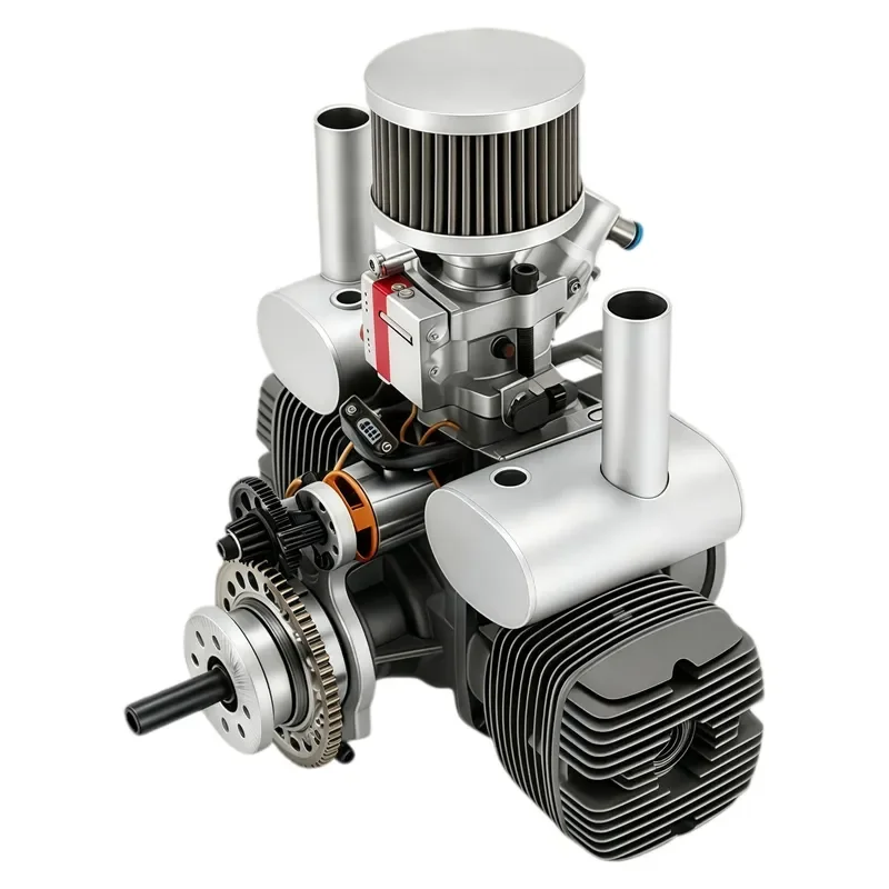70cc Twin Cylinder Two Stroke EFI Power Motor with Electric Start for RC Fixed Wing Model Equipment