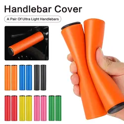 1Pair Silicone Cycling Bicycle Grips Outdoor MTB Mountain Bike Handlebar Grips Cover Anti-slip Strong Support Grips Bike Part