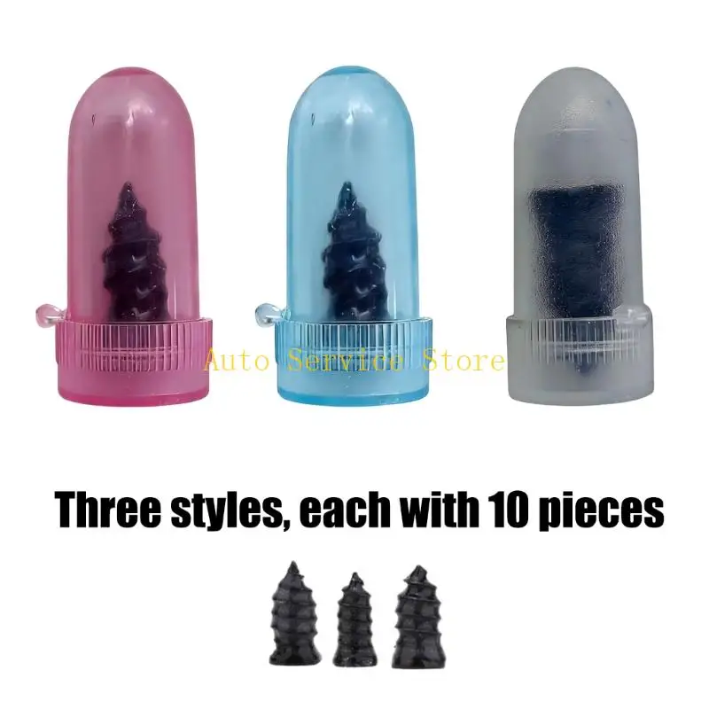 462A 30Pcs Tire Repair Rubber Nails With Screwdriver For Fast Car Motorcycle Flat Tire Fix On The Go Vacuum Tire Repair