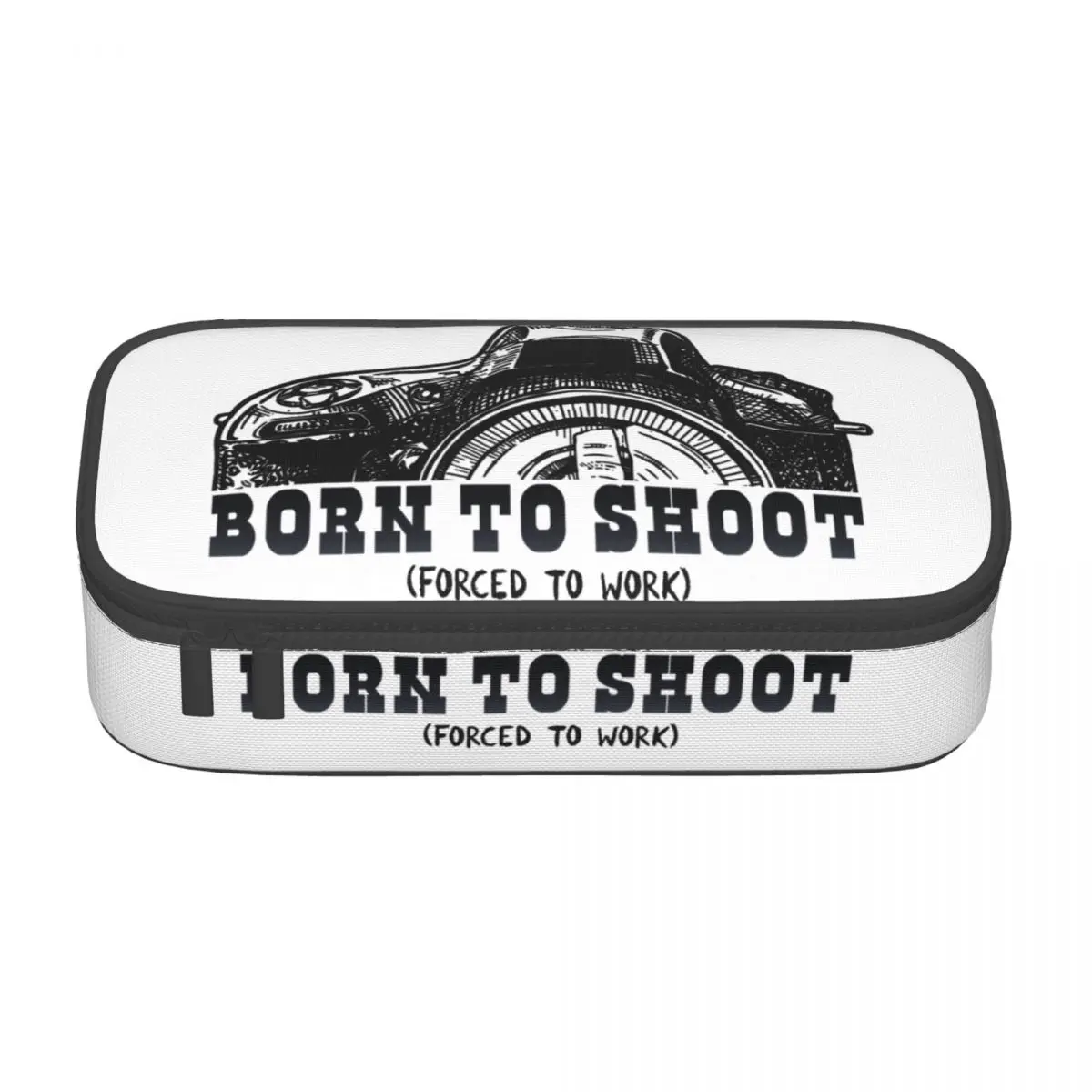 Customized Born To Shoot Photographer Kawaii Pencil Case Large Capacity Camera Photography Pencil Pouch Students Stationery