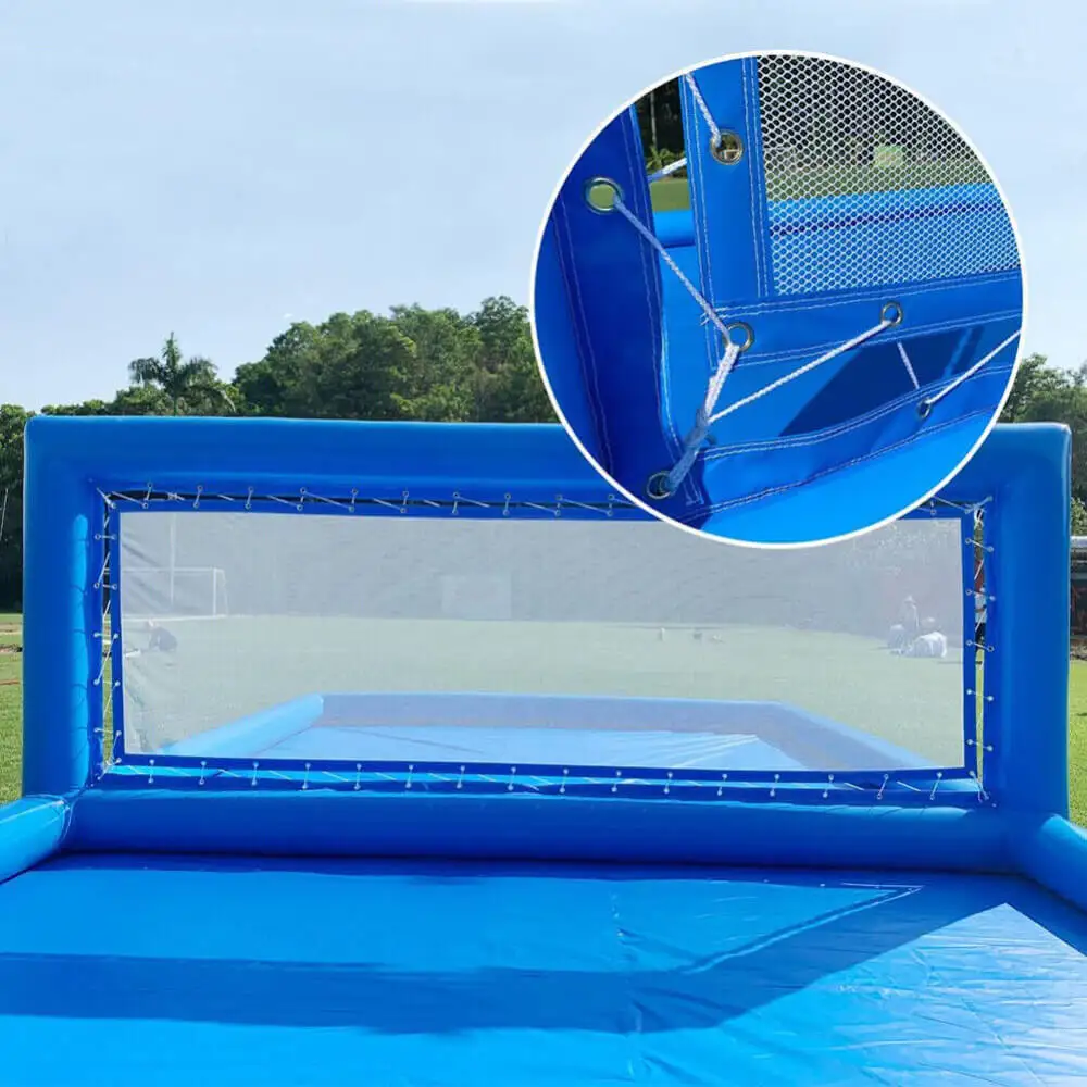 Inflatable Air-Inflated Family Fun: A Portable Outdoor Volleyball Court for Kids & Adults With 800W Air Blower 10x5x2.1m