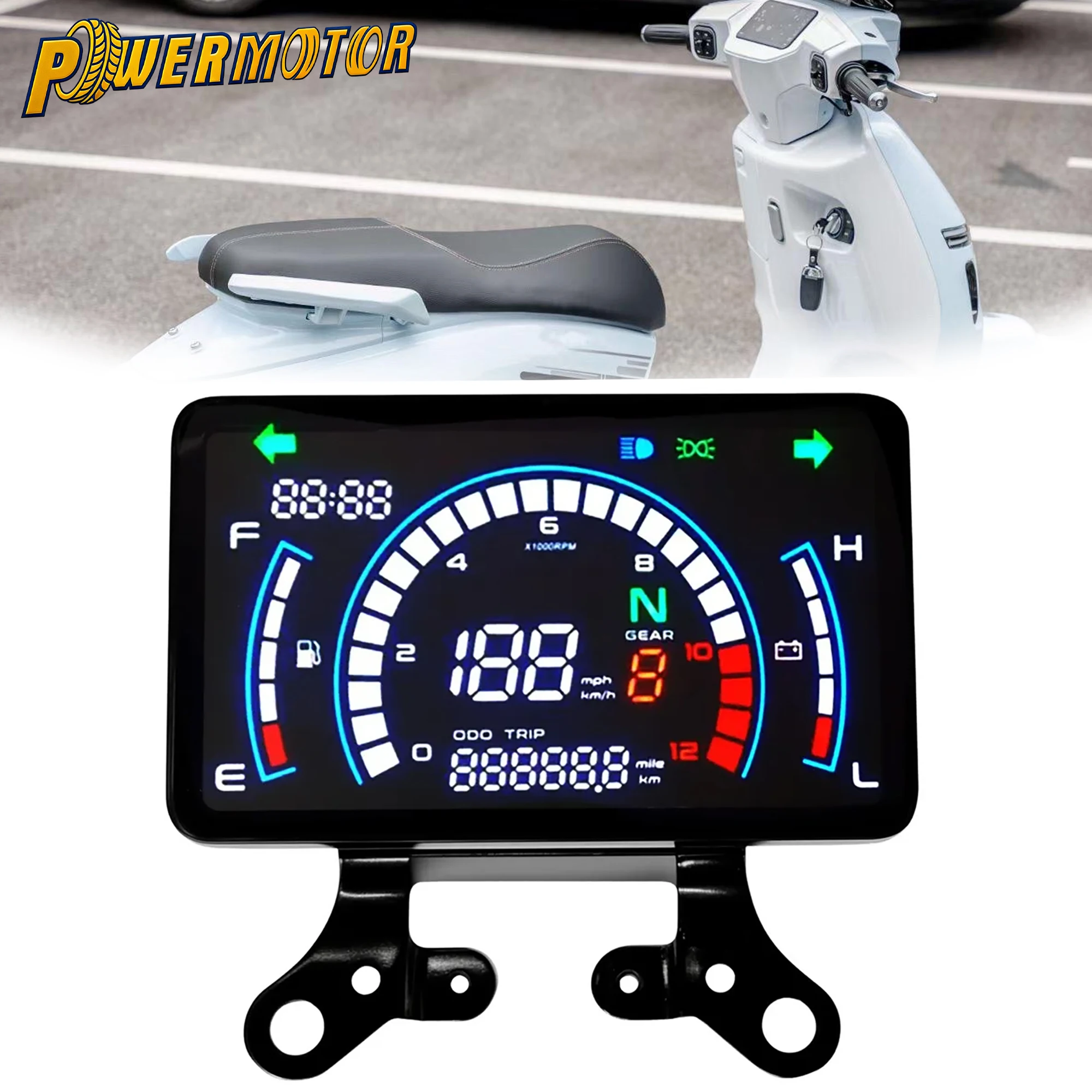 

Motorcycle LCD Digital Instrument Panel For Vento Ryder XPRESS ECLIPSE 150 170 200 2020-2023 Moto Speedometer Tachometer Odomete