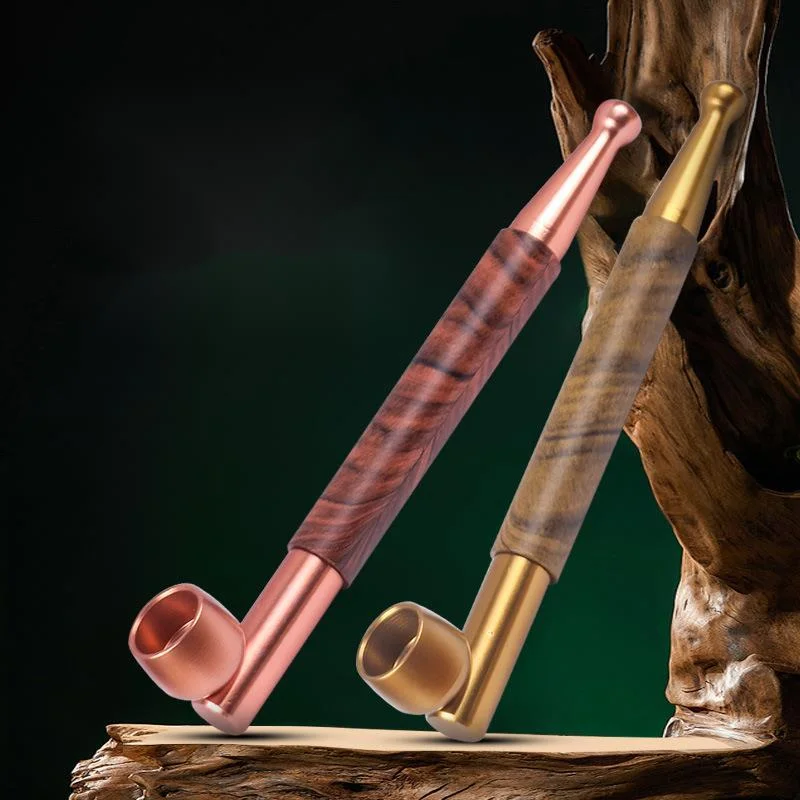 Classic Tobacco Smoking Pipe with Metal Filter Metal Pipe for Tobacco Cigarette Smoking Gift for Men
