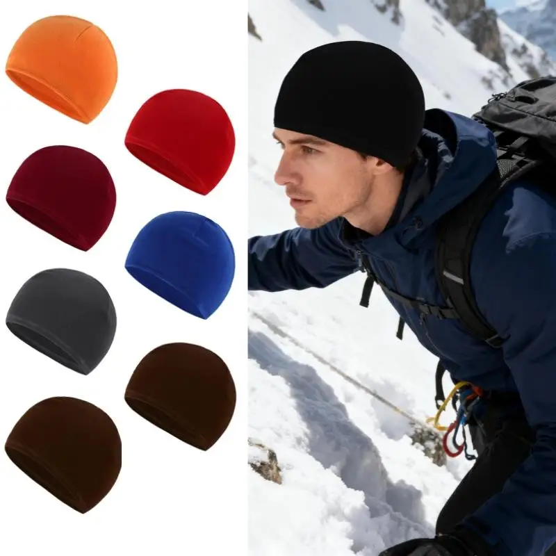 

Warm Winter Skull Cap Soft Polar Fleece Hat Thick Windproof Cap Outdoor Beanie Cap Ski Cap Anti-Static Hiking Warmer Beanies