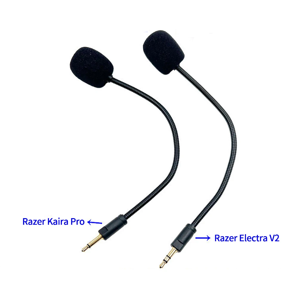 Replacement Game Headphone Mic Detachable 3.5mm Microphone Boom Suitable for Razer Electra V2/ Razer Kaira Pro Headphones