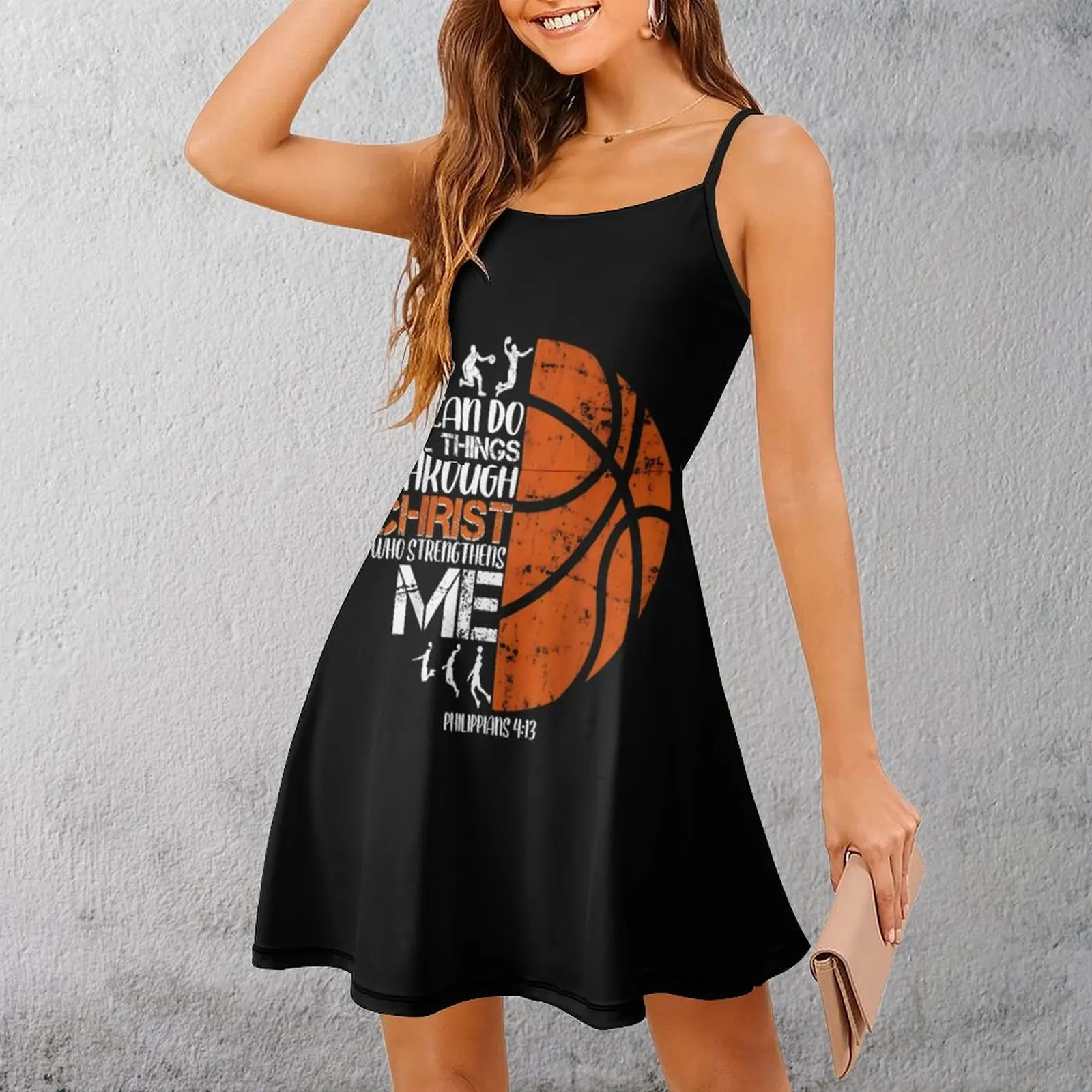 

Basketball Faith Motivation Women's Sling Dress Funny Graphic Exotic Woman's Dress Funny Vintage Cocktails Dresses