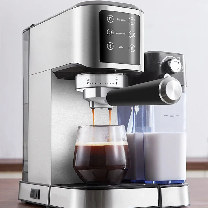 

CM5120 Полуавтоматическая кофемашина Эспрессо-машина Встроенный вспениватель молока Цифровой сенсорный экран Быстрый нагрев Нержавеющая сталь