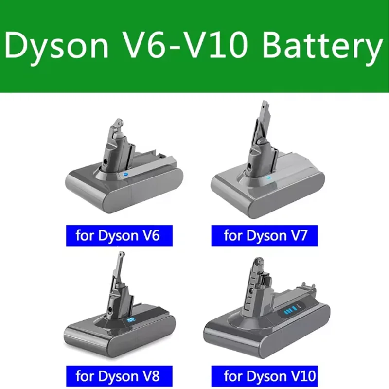 8000mah for Dyson V6 V7 V8 V10 Rechargeable Bateria SV10 SV11 SV12 SV09 Vacuum Cleaner Battery DC58 Battery for Sony Battery Cel