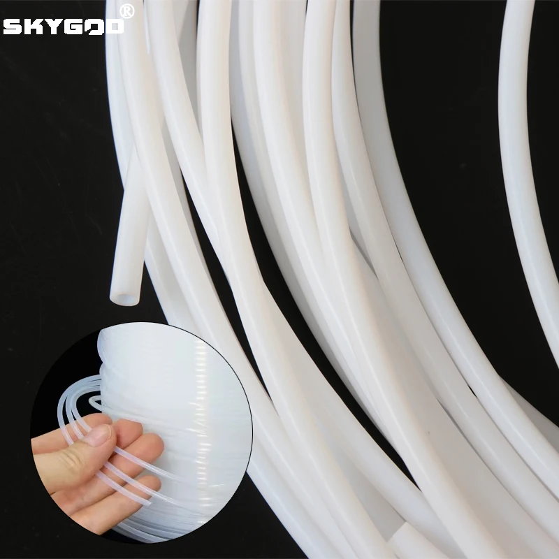 1~10M PTFE Tube Milk White ID 0.5 1 2 2.5 3 4 5 6 7 8 10 mm Insulated Hose 600V Extruder J-head Rigid Pipe For 3D Printer Parts