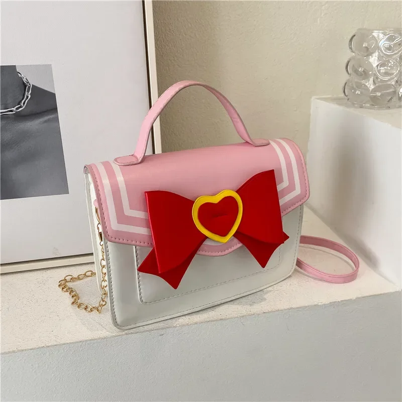 NEW Anime Sailor Moon Luna Ladies Handbag Cat Shape Chain Women Shoulder Bag Cosplay PU Leather Bag Girls Women Tote Bag