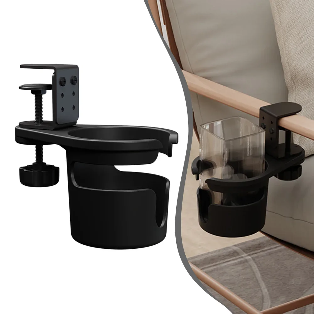 

Desk Cup Holder For Household Beverage Coffee Cup Rotatable Three-level Height Adjustment With Hole Cup Holder Storage Stand