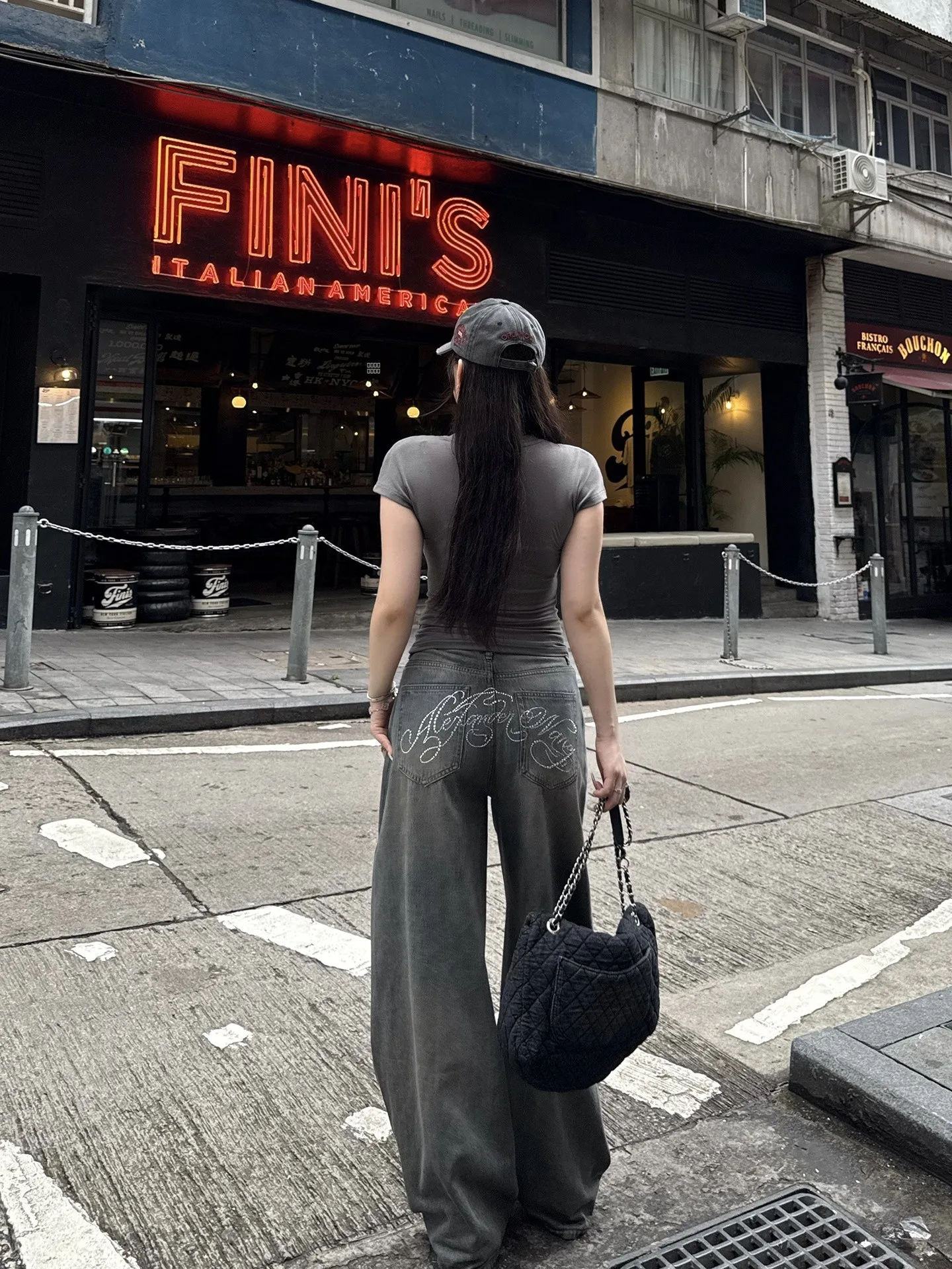 

Джинсы с высокой талией и широкими штанинами для женщин, свободного кроя, летние, новые, с декором из страз, повседневные, из хлопкового денима, больших размеров