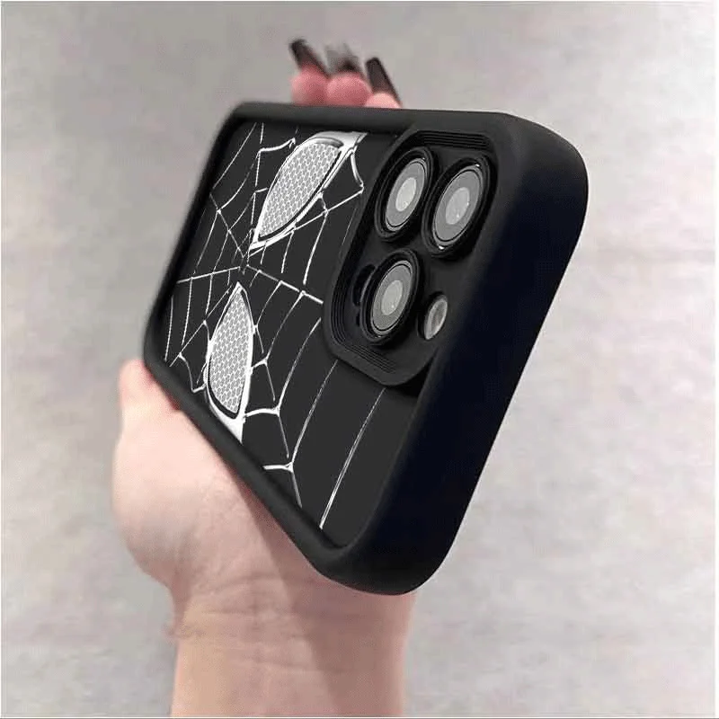 أعجوبة الرجل العنكبوت الغطاء الواقي الطباعة المعدنية ، حالة أنيمي لفون 16 ، 15 ، 14 ، 13 ، 12 ، 11 برو ماكس ، XS ، X ، XR ، 8 ، 7 ، 6S بلس ، SE ، من #6